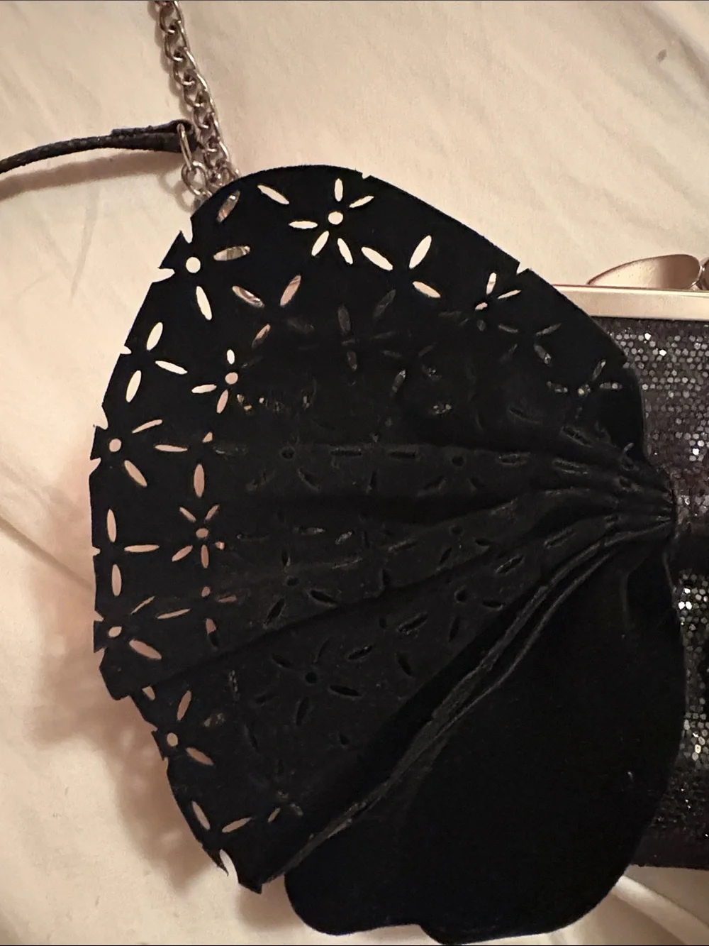 Black Bow Clutch Evening Bag